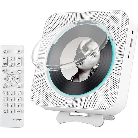 Tragbarer Bluetooth-CD-Player, Wand-CD-Player, Heim-Audioplayer mit Fernbedienung, LCD-Bildschirm – EU-Stecker (1/5)