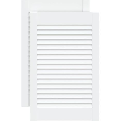 Maison Exclusive - Ante a Lamelle 2 pz Bianche 61,5x39,4 cm in Legno di Pino