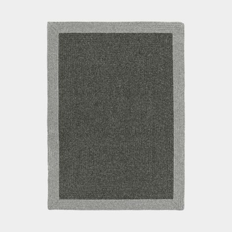 Tapis imitation fibres naturelles extérieur et intérieur - Provence - Anthracite - 120 x 170 cm (1/4)
