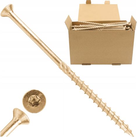 Vis à bois 8x180 - Torx - 50 pièces - Résistant - Idéal pour l'assemblage en bois (1/5)