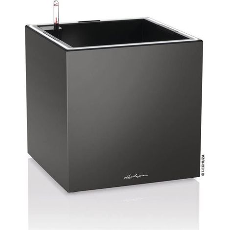 Lechuza Pflanzgefäß Canto Premium 40 LED low anthrazit metallic (1/5)