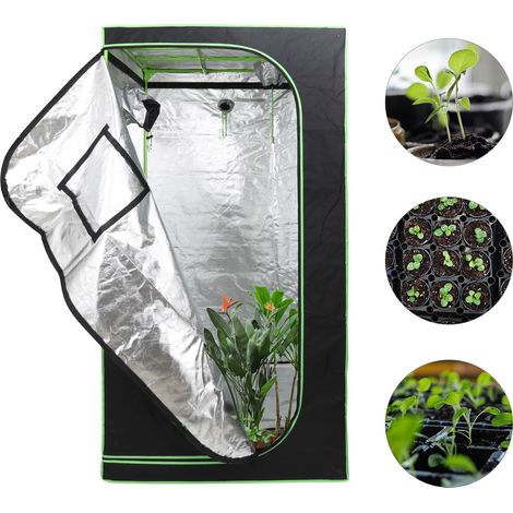 Jiubiaz Growbox 100x100x200cm Professionelles Growzelt, ideal für Tomaten Salat Kräuter (1/5)