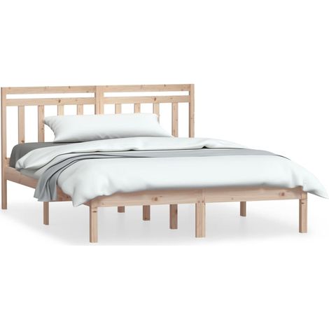 Maison Exclusive - Cadre de lit sans matelas bois massif 140x200 cm