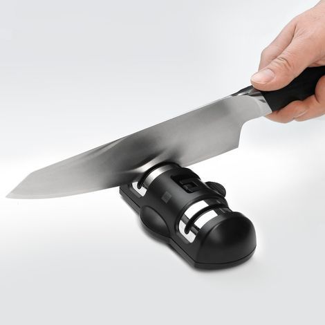Xiaomi Professional Manual Kitchen Knife Sharpener for Stainless Steel and Ceramic Knives of All Sizes, Non-Slip Base, Black (1/5)