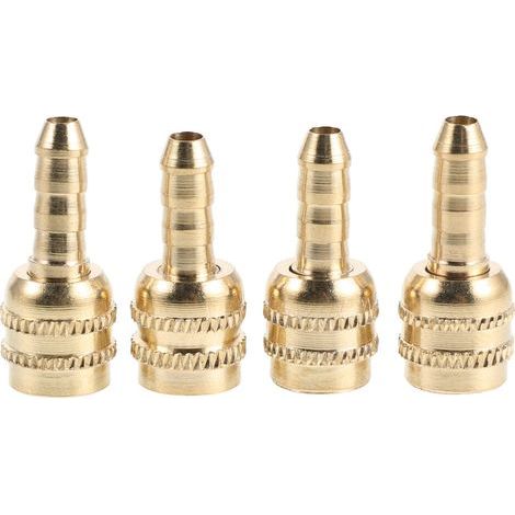 4Pièces Rallonge Valve Cuivre Or Kit