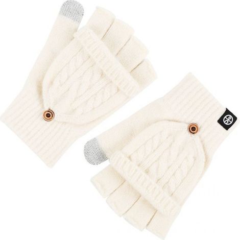 Gants Demi-Doigts - Gants Convertibles Magnétiques - Pour Pêche Chasse Photographie Extérieur - Blanc - Taille Unique