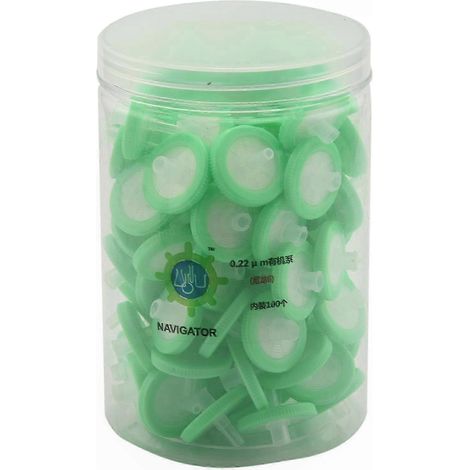 100 Spritzenfilter, 25 mm x 0,22 µm, PTFE-Membran für die organische und wässrige Filtration in Laborgeräten und -systemen (1/5)