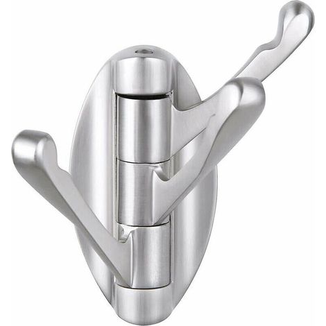 Haartrocknerhalter, klappbarer Handtuchhaken aus gebürstetem Nickel, einfacher dreiarmiger Metalldrehhaken, flexibler Kleiderhaken, platzsparender Wandhaken fürs Badezimmer (1/5)
