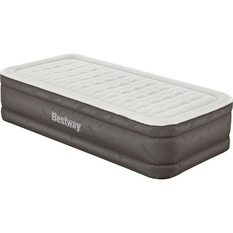 Colchón Hinchable de Aire Bestway Tough Guard 191x97x46cm Bomba Integrada  Soporta 180 Kg  Tamaño Twin  Bolsa Almacenamiento