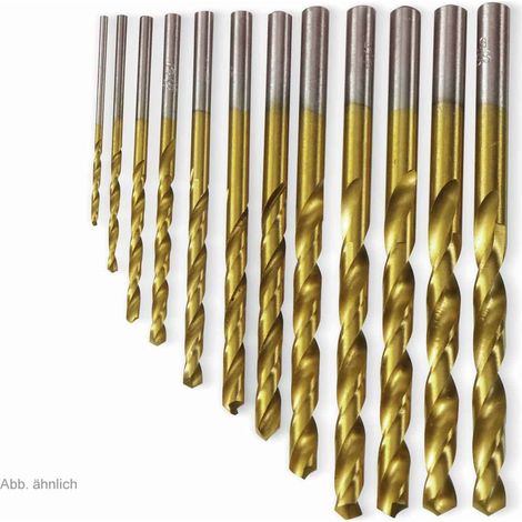DAYTOOLS HSS-Spiralbohrer, titaniumbeschichtet, Ø 1,00 mm, 10 Stück