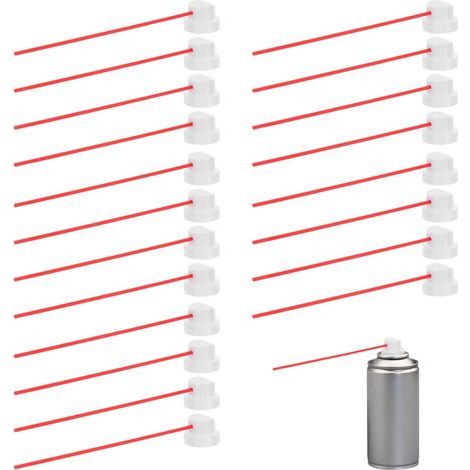 Lot De 20 Embouts Avec Tubes D'Extension Pour Valve Aérosol Buse Paille Pour Pulvérisation Précise Nettoyage Facile Sans Outil Accessoires Pour Aérosols (1/5)