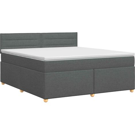 Maison Exclusive - Boxspringbett mit Matratze Dunkelgrau 160 x 20 (1/5)