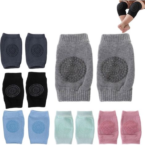 Rodilleras para bebé, 6 pares, protectores de rodilla, rodilleras antideslizantes para bebés, ayudan a los bebés a gatear, protección suave, rodilleras para niños pequeños de 0 a 24 meses. (1/5)