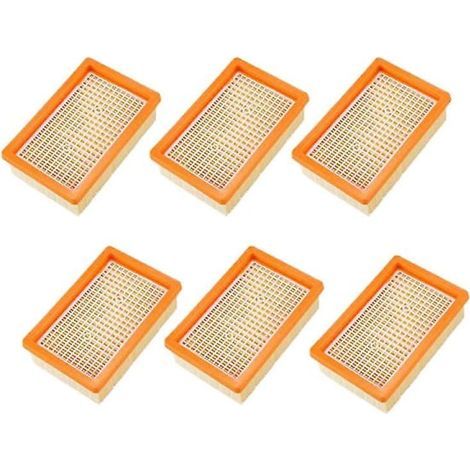 Filtres rouges (lot de 6) pour aspirateurs Karcher Mv4. Mv5. Mv6. Wd4. Wd5 et Wd6 - Pièces détachées pour filtre foie (1/5)