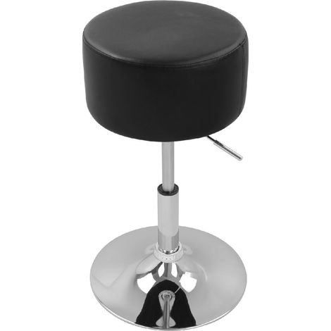 Taburete de cuero artificial con estructura de metal cromado negro 190000250 (1/3)