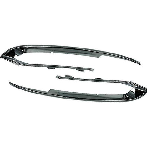 Pour BMW Série 5 F10 F11, enjoliveurs de feux antibrouillard, paire, gauche et droite, baguette décorative de pare-chocs 51117331769 (argent) (1/5)