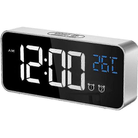 Réveil numérique extra-large conçu spécifiquement pour les personnes malvoyantes - un grand réveil électronique pour la chambre, doté d'un affichage numérique extra-large, d'une luminosité entièrement (1/4)