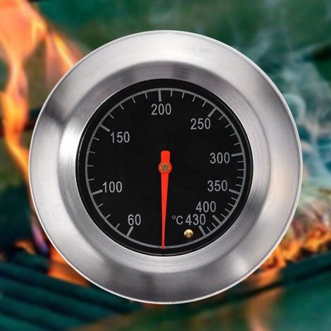 Thermomètre Four - Bimétallique - Acier Inoxydable - Plage 60 À 430 °C - Pour Grill - 1 Pièce (1/4)