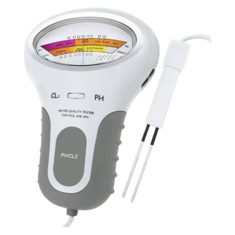 Testeur de pH et de Cl2 2 en 1, testeur de niveau de qualité de l'eau pour piscine, spa, moniteur de qualité de l'eau (1/5)
