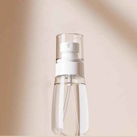 Flacone spray bianco, 44 x 11,5 cm, 1 flacone spray da viaggio vuoto da 60 ml per la pulizia degli occhiali e il sapone per le mani (1/5)