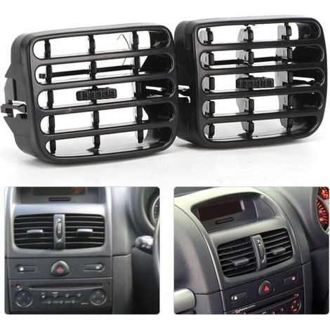 Mechanische Lüftungsgitter für Clio MK2 (1998–2006) – Einfache Montage – Passgenauigkeit 1:1 – Professionelle Verarbeitung – Schwarz (1/5)