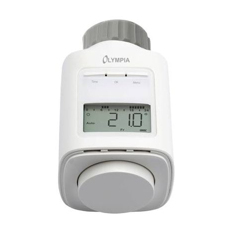 Thermostat de radiateur 73036 – Tête thermostatique électronique – 9 temps de chauffage réglables – Détection de fenêtre ouverte – Olympia (1/7)