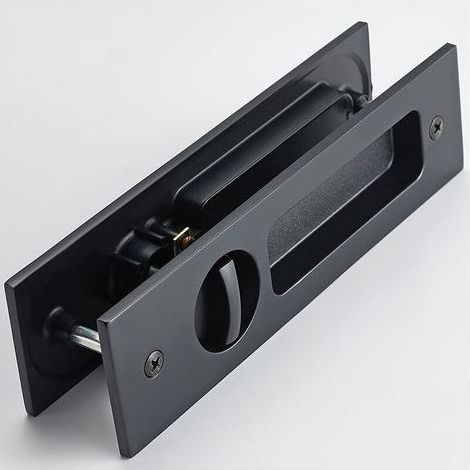 Lntyq – Poignée coulissante à mortaise 155mm – Alliage aluminium et laiton – Résistante à la corrosion – Pour portes coulissantes et de grange (1/5)