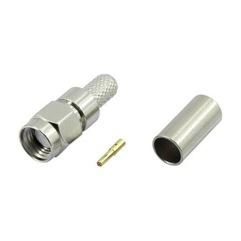Connecteur SMA inversé mâle droit 50 Ω Tru Components SMA-JC-RG174-1 1 pcs. S815011 (1/2)