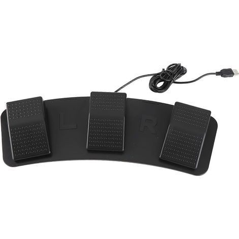 Interrupteur au pied avec câble d'interface USB, interrupteur à pédale électrique à 3 positions, pièce de connexion pour ordinateur (1/5)