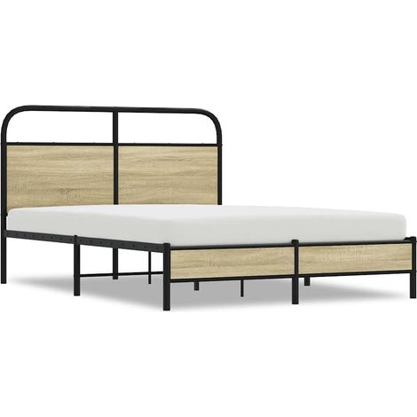 Maison Exclusive - Bettgestell ohne Matratze 120x190 cm Sonoma-Ei (1/5)