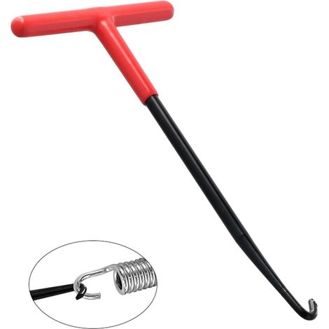 Gancio per molla del tubo di scarico, estrattore per molle della moto, gancio per molla del freno in acciaio, gancio per sospensione in metallo, gancio a T, estrattore per molle 16 x 8 (1/5)