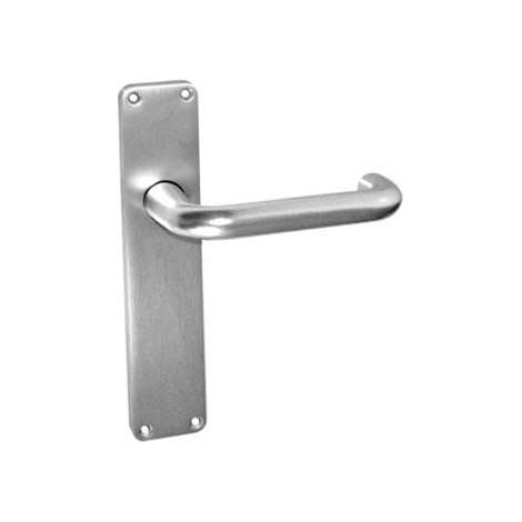 Manivela Puerta 1988/75-S-F1 Aluminio Plata Placa Larga