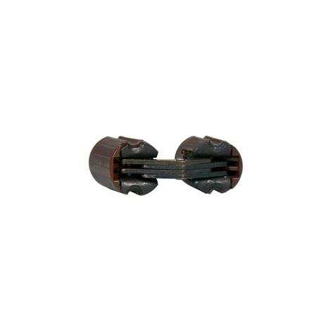 CERNIERE INVISIBILI CILINDRICHE IN ACCIAIO BRONZATO E NYLON MARRONE- - ø mm.14 - incasso ø mm.14x16,5p. (493) - 10 pezzi CEAM
