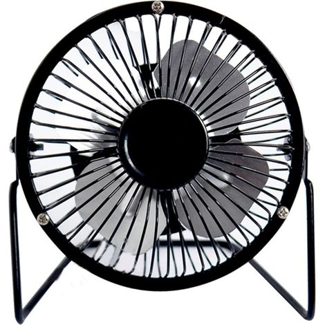 1 Ventilateur de bureau, Métal, 4 pouces, Angle réglable 360°, Base antidérapante, USB (1/5)