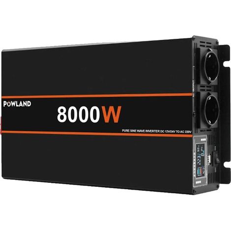 Inverter, onda sinusoidale pura, design compatto, 8000 W, 12 V (1/2)