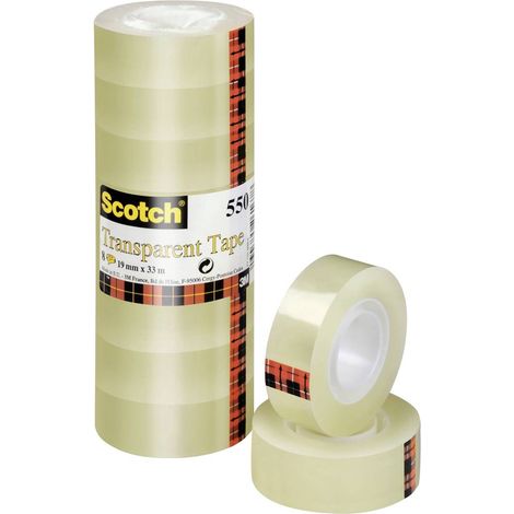 Scotch 5501933 5501933 Nastro adesivo Scotch® 550 Trasparente (L x L) 33 m x 19 mm 8 pz.