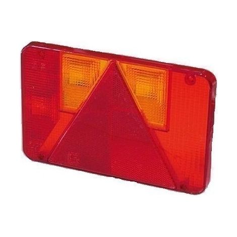 Cabochon gauche pour feu remorque 220 x 140 mm – Compatible remorques Franc, Trelgo, Lider – Clignotant, Stop, Réflecteur – Radex