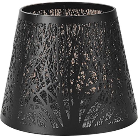Accessoires de lampe spéciaux pour lampe, abat-jour en métal et fer gravé au laser, style forêt (1/5)