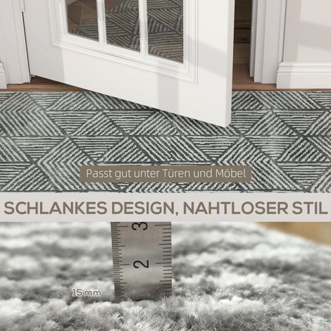 Tapis de salon design lavable en machine, 150x80 cm, gris anthracite (1/4)