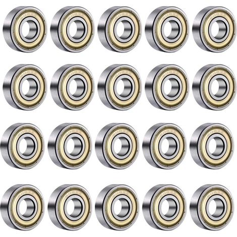 608ZZ Roulements à Billes,20PCS Speed Bearings Roulements à billes de qualité pour Roller, Skateboard, Longboard, Waveboard, 8 x 22 x 7mm- (1/5)