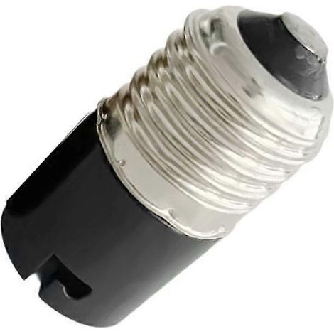 Adaptateur de douille E27 vers B22 en polycarbonate résistant pour douilles d'ampoules traditionnelles. (1/5)