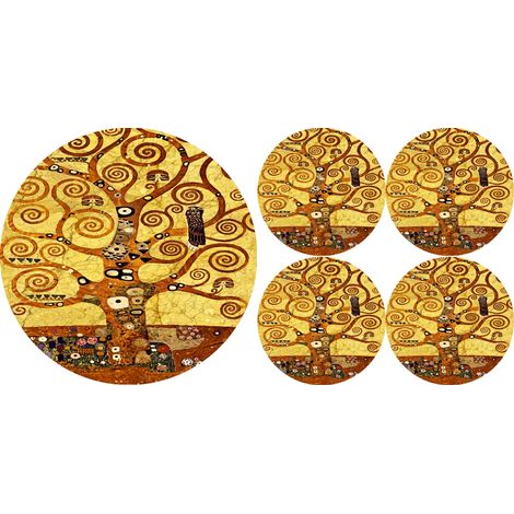 Set di tovagliette rotonde 1+4 - Art Deco (1/5)