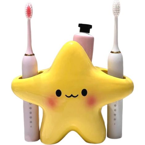 Porte-Brosses À Dents - Support Rangement Étoile En ABS - Antidérapant Pour Salle De Bain Cuisine Lavabo - 1 Pièce (1/5)