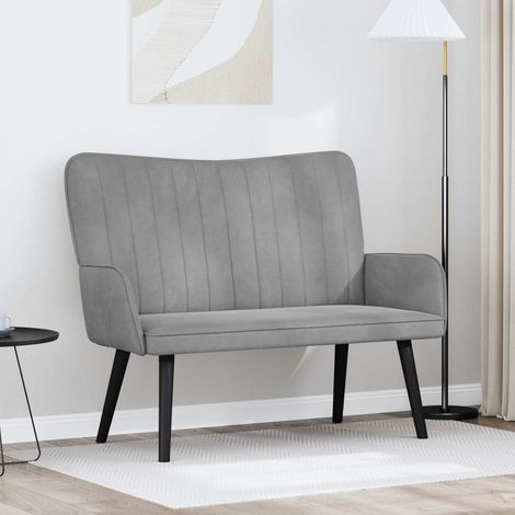 Sofá de 2 Plazas Gris Claro 115 x 61 x 87 cm