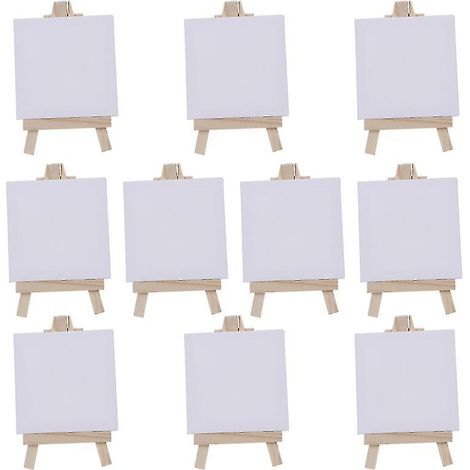 10 mini panneaux de toile