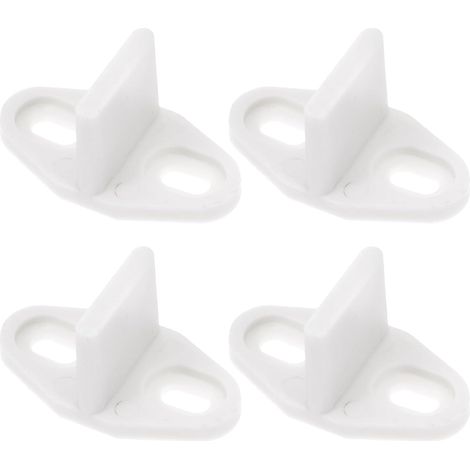 lot de 4 butée de rail pour porte coulissante, POM, blanc (1/3)