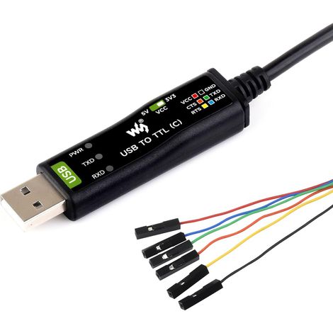 USB-zu-6-Pin-TTL-Seriellkabel – FT232RNL-Chip – Hardware-Flusssteuerung – Für industrielle Fehlersuche (1/5)