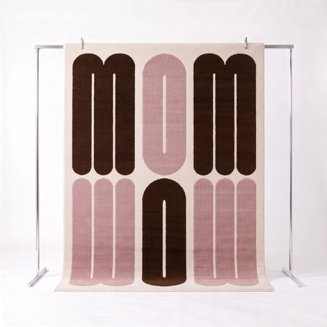 Tapis intérieur motif graphique rose et marron - Nola 120 x 170 cm (1/5)