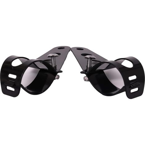 2 Supports De Phare, Alliage D'aluminium, Noir, 155x50x45mm, Pour Fourche 31-39mm, Moto