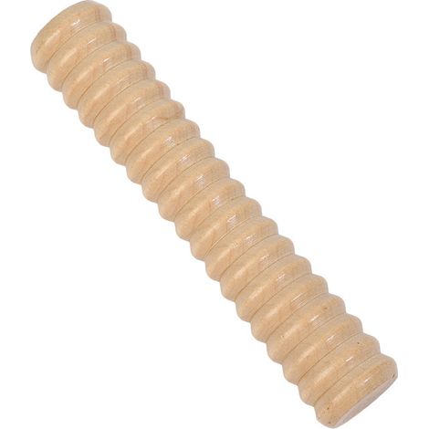 Rodillo de madera para masaje de pies.